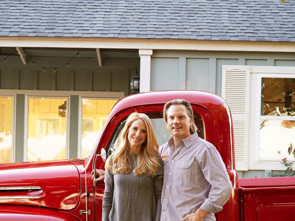 Paige and Smoot Hull The Vintage Round Top red truck March 2014