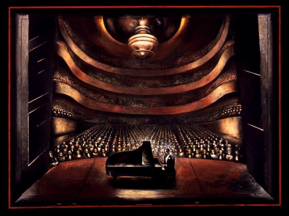 Paint the Revolution: Mexican Modernism, 1910\u20131950:David Alfaro Siqueiros, George Gershwin in a Concert Hall, 1936