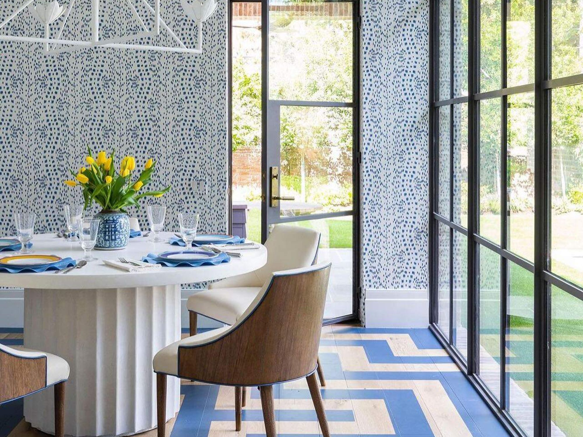 Painted wooden floor