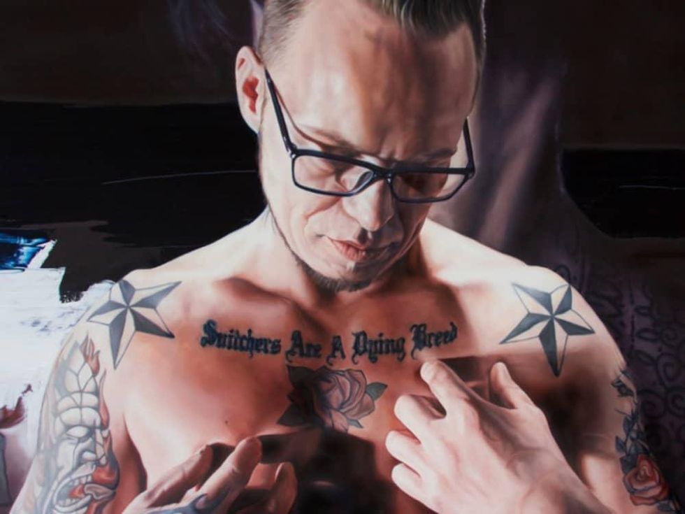 Painting of Karl-Bertil Nordland in The Painter and the Thief