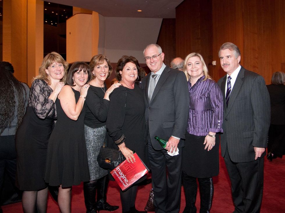Pam Autio, from left, Susan Shaw, Eileen Westerman, Rochelle and Alan Jacobson, Maggie Solomon and Mark Finkelstein at the ADL Houston in Concert Against Hate November 2013