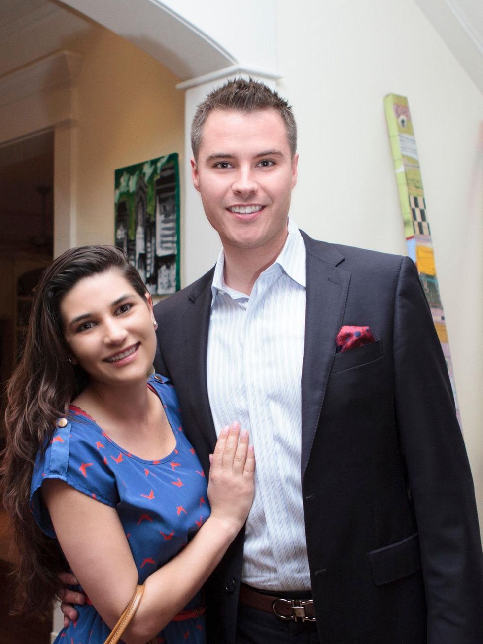 Pam Boring, from left, Sequoia Di Angelo with Edwin Brazda at the Opera in the Heights reception April 2014