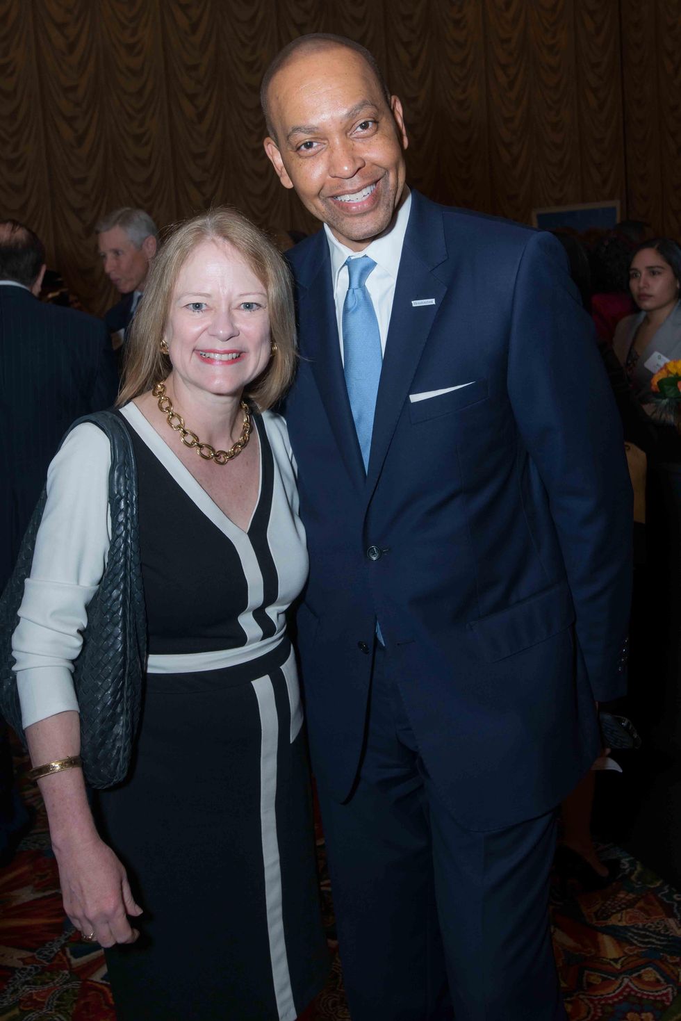 Pam Lovett and John Rolfe at the Center for Houston's Future luncheon March 2015
