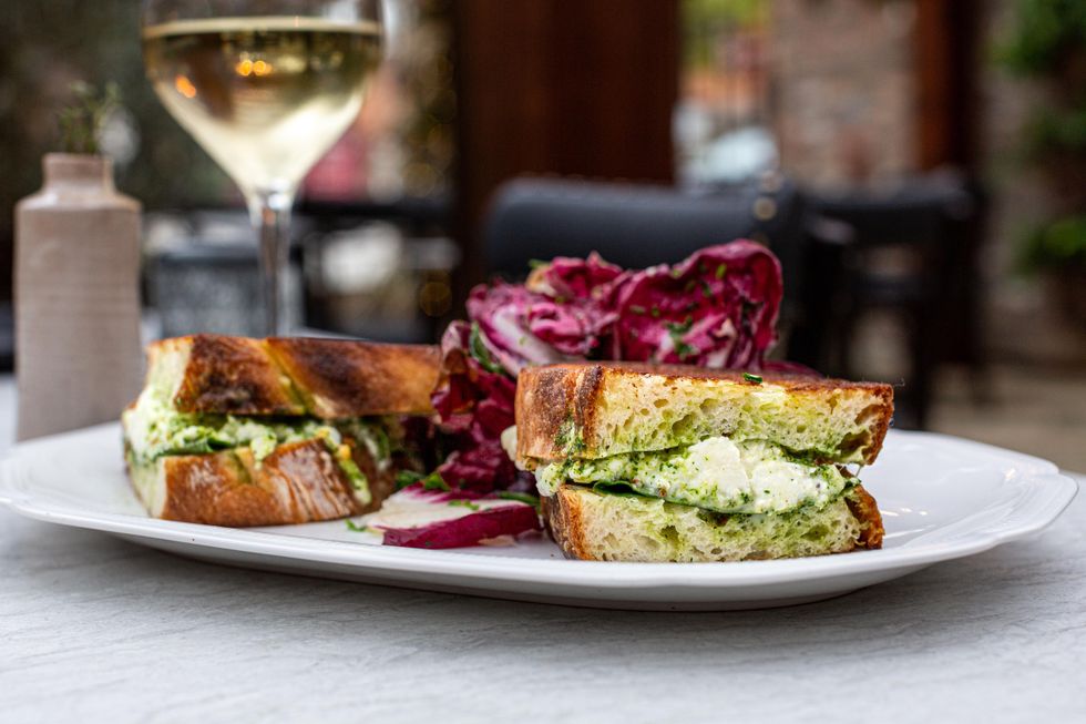 Panini con Mozzarella di Bufala e Pesto from Trattoria Sofia