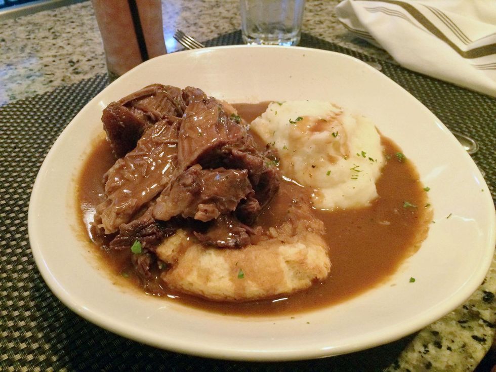 Pappas Meat Co. November 2014 beef, mash potatoes and gravy