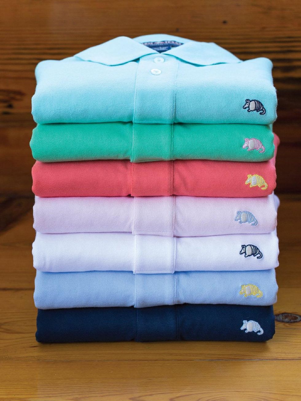 Paris Texas Apparel Co. polos with armadillos