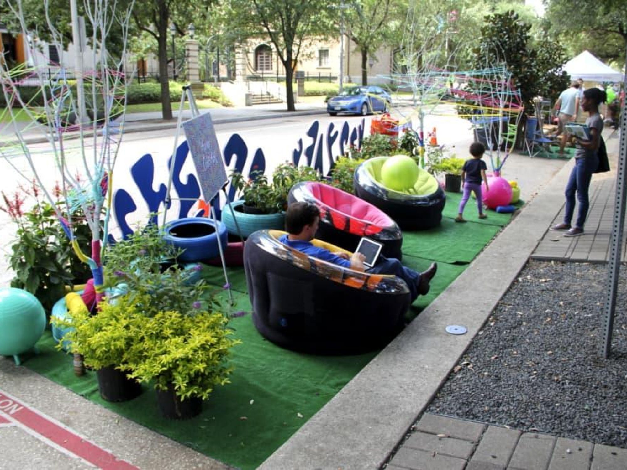 Parking Park(ing) Day Houston downtown