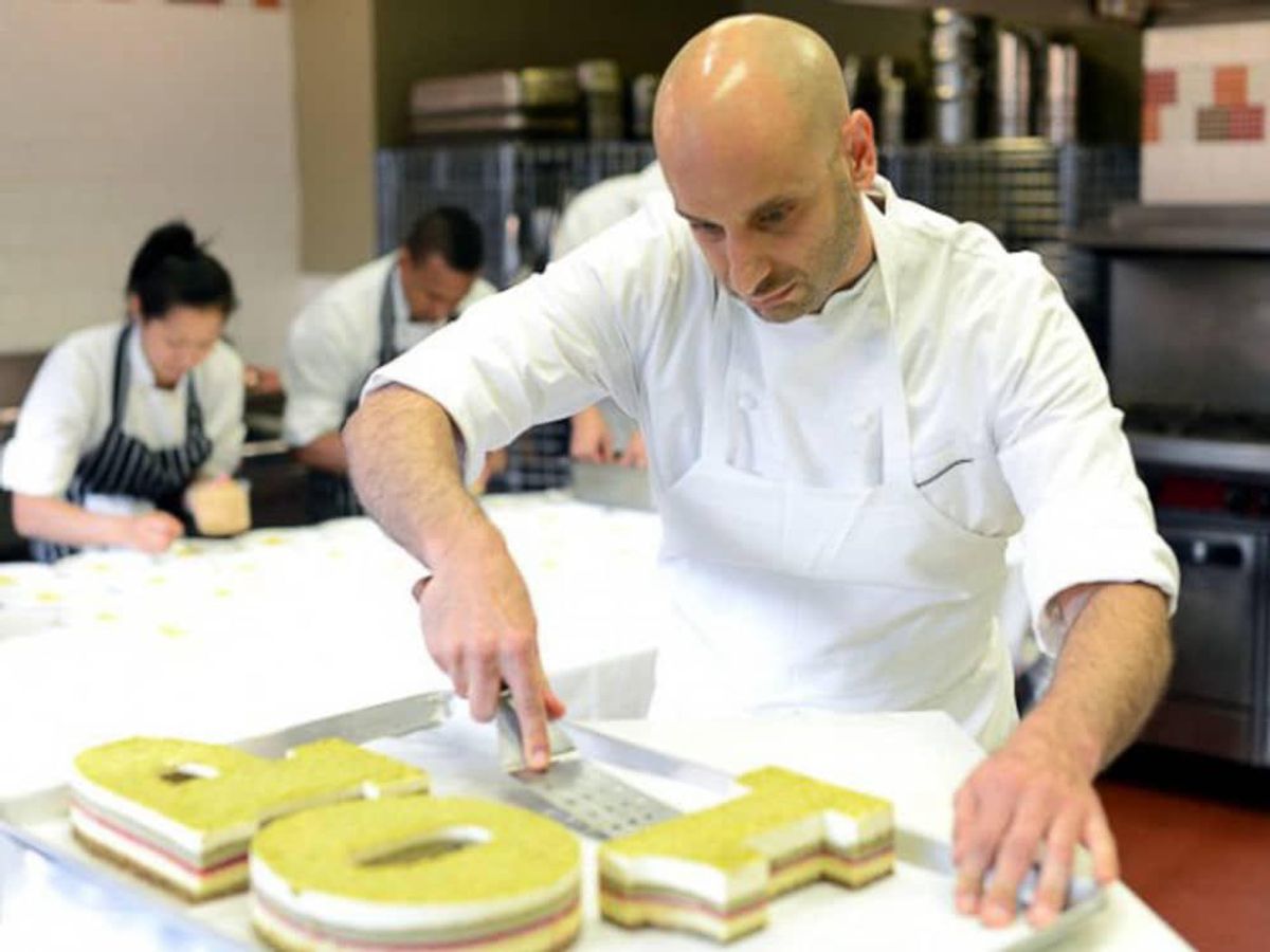 Roy Shvartzapel of Common Bond preps a course at the Dessert