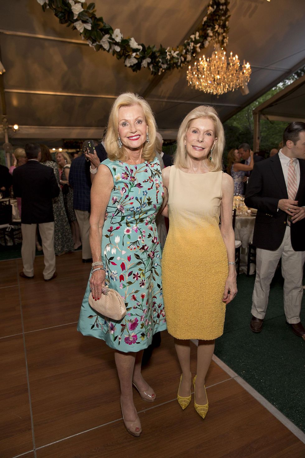 Pat Breen, left, and Frances Marzio at the Bayou Bend Garden Party March 2015