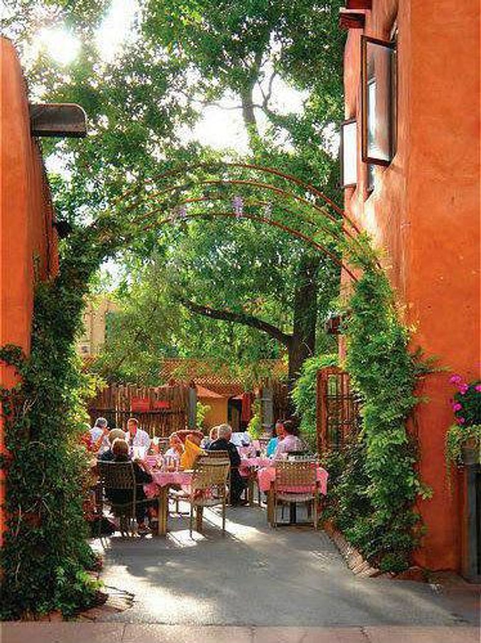 Patio of Pink Adobe in Santa Fe
