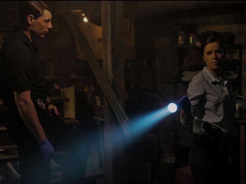 Patrick Fugit and Kim Dickens in Gone Girl