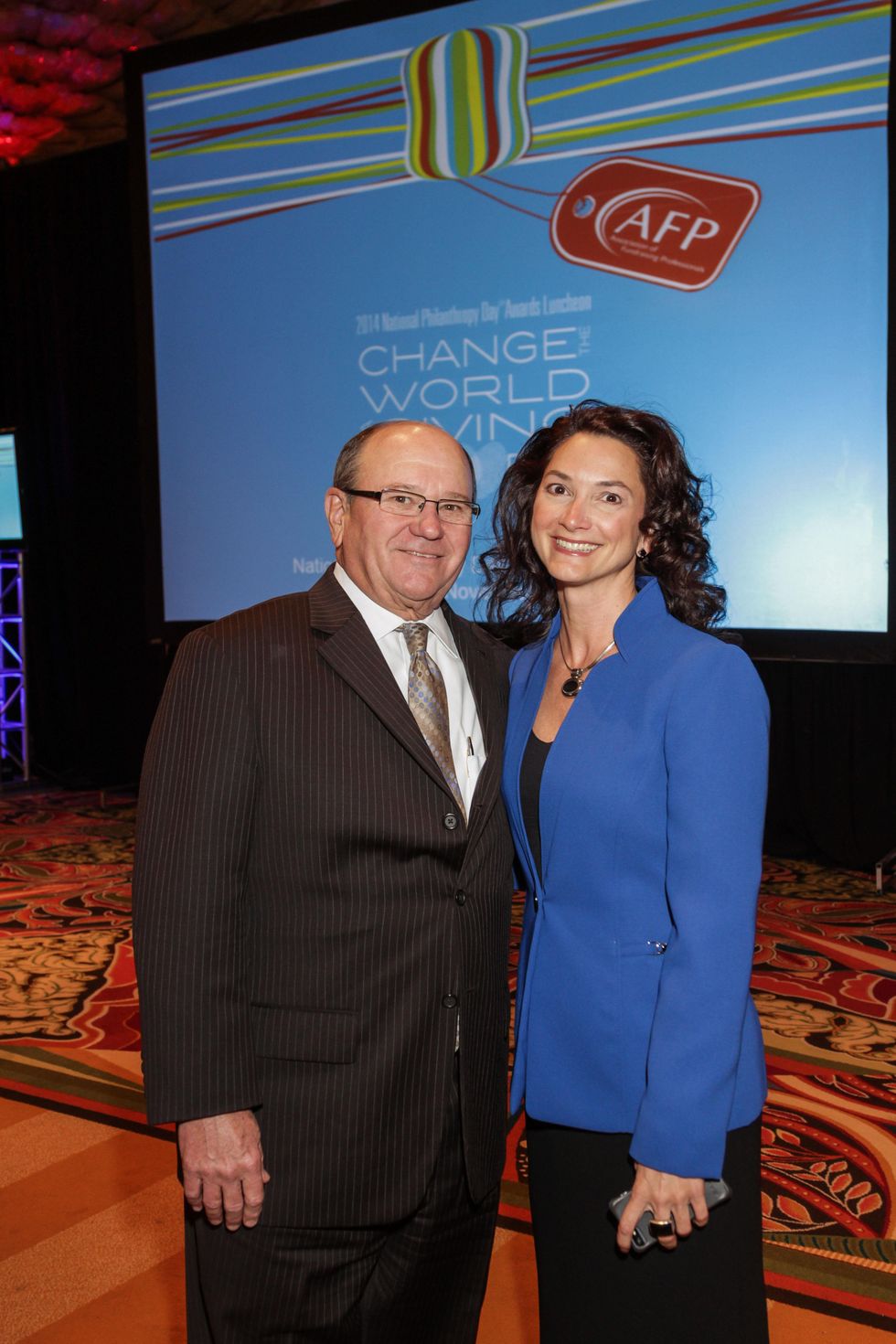 Patrick Mulvey and Angela Young at the National Philanthropy Day Awards November 2014