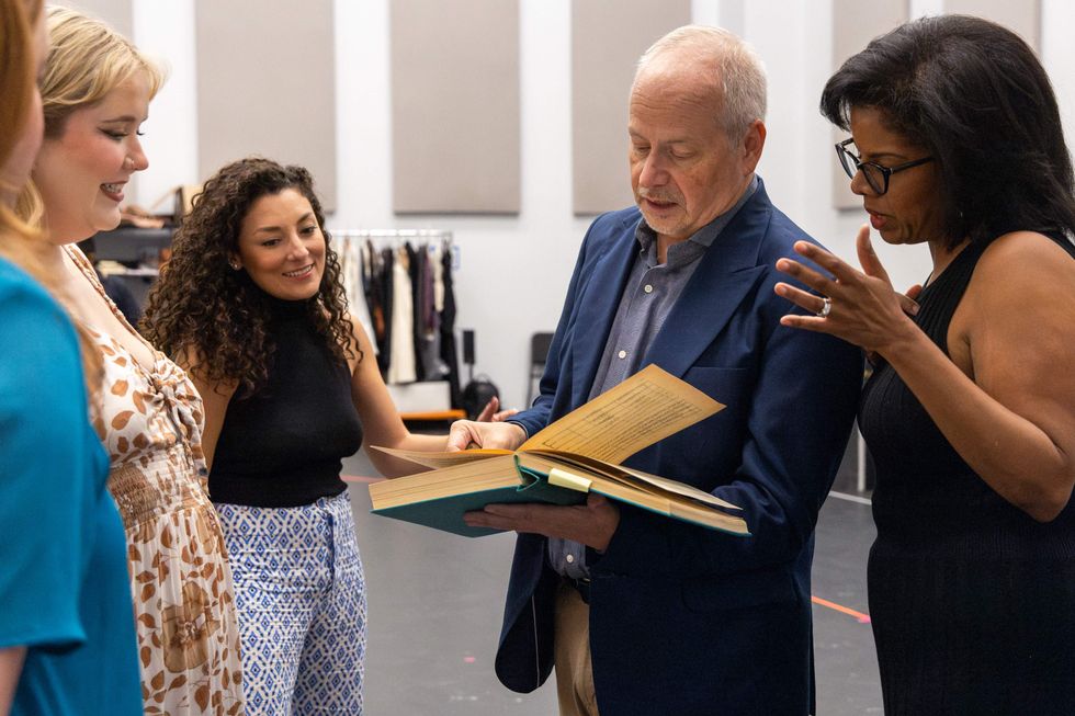 Patrick Summers and the cast of Falstaff.