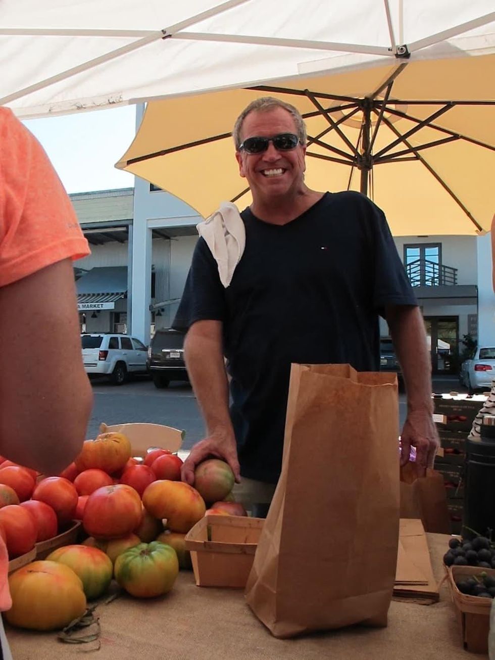 Paul Johnson at Seaside Farmers Market