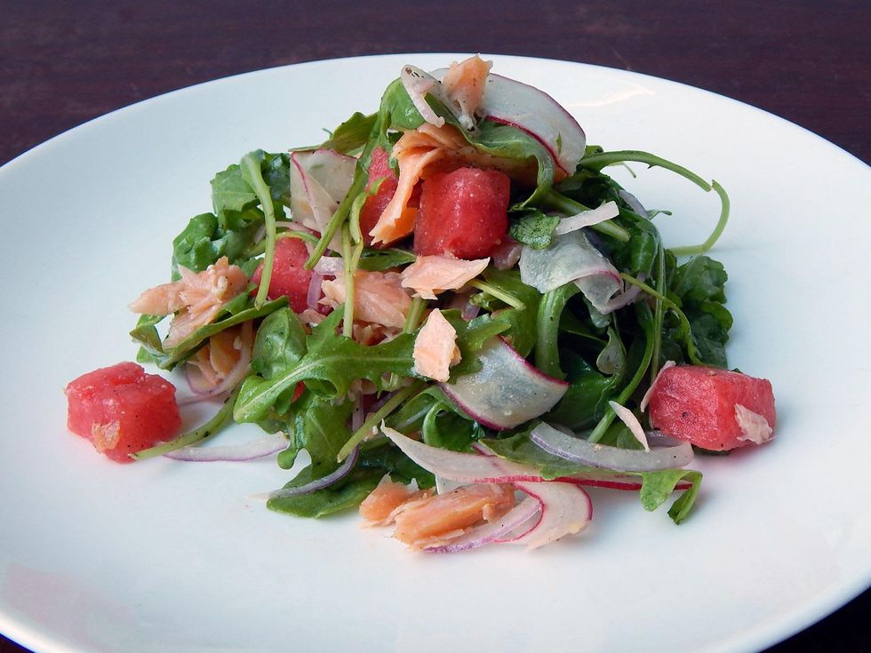 Paul's Kitchen food items September 2014 smoked salmon salad