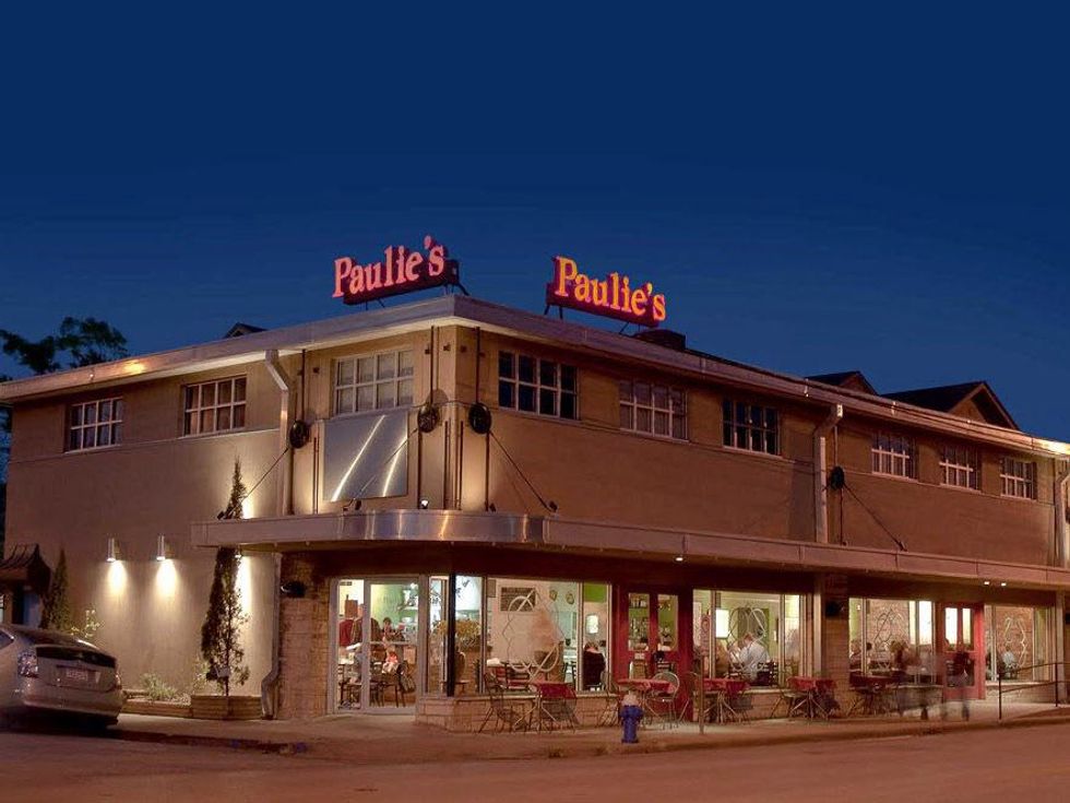 Paulie's restaurant Houston at night
