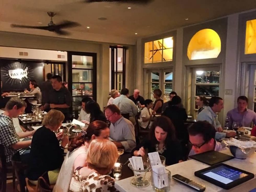 Pax Americana dining room with crowd