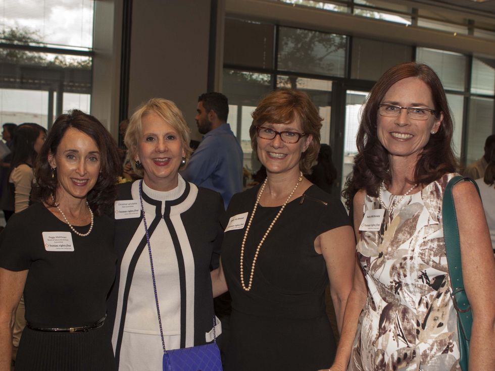 Peggy Matthews, Christine LaFollette and others at Human Rights First office launch