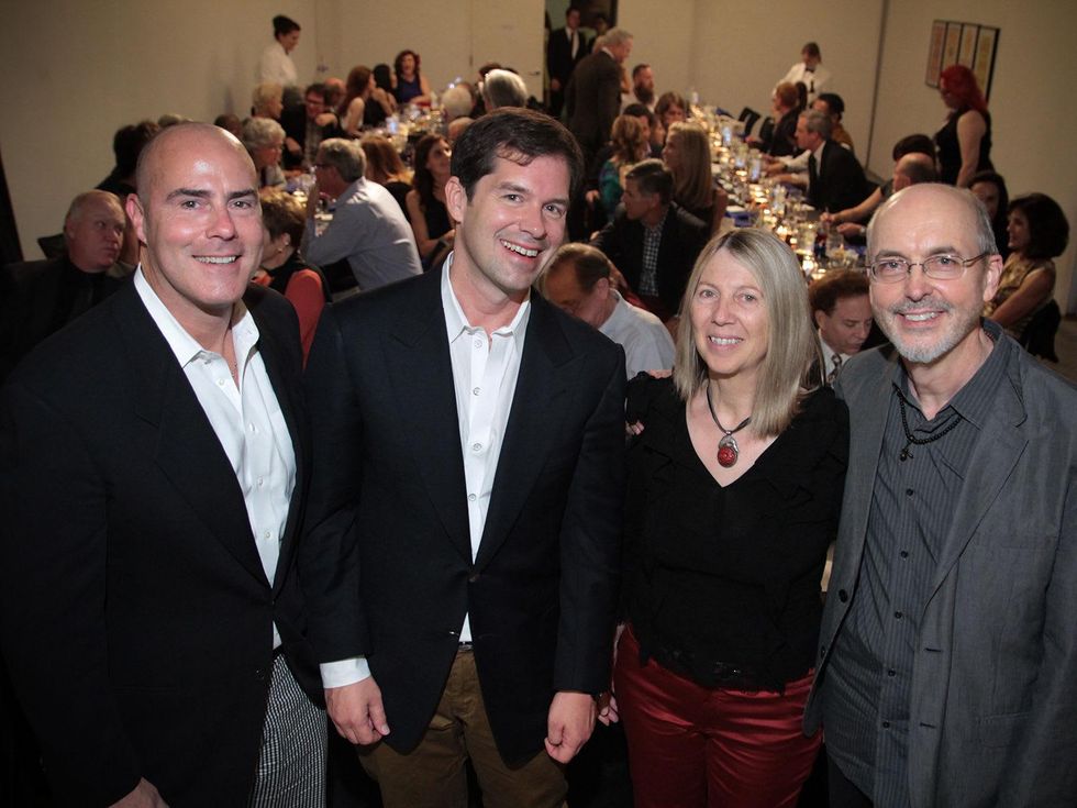 Pepper Paratore, from left, Michael Landrum, Kira Pirov and Bill Viola at the Bill Viola Aurora Picture Show Award party October 2013