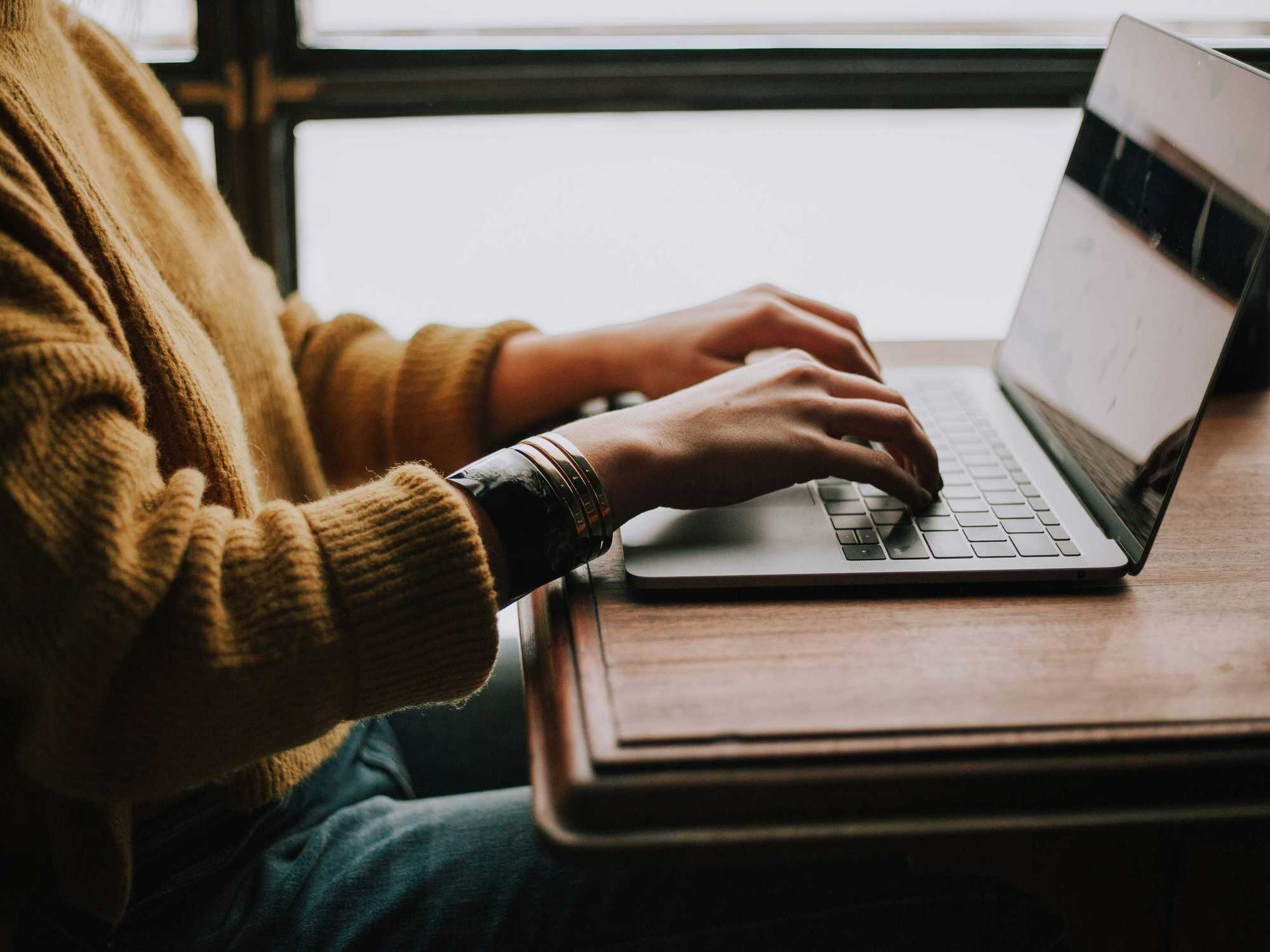 Person working at a computer