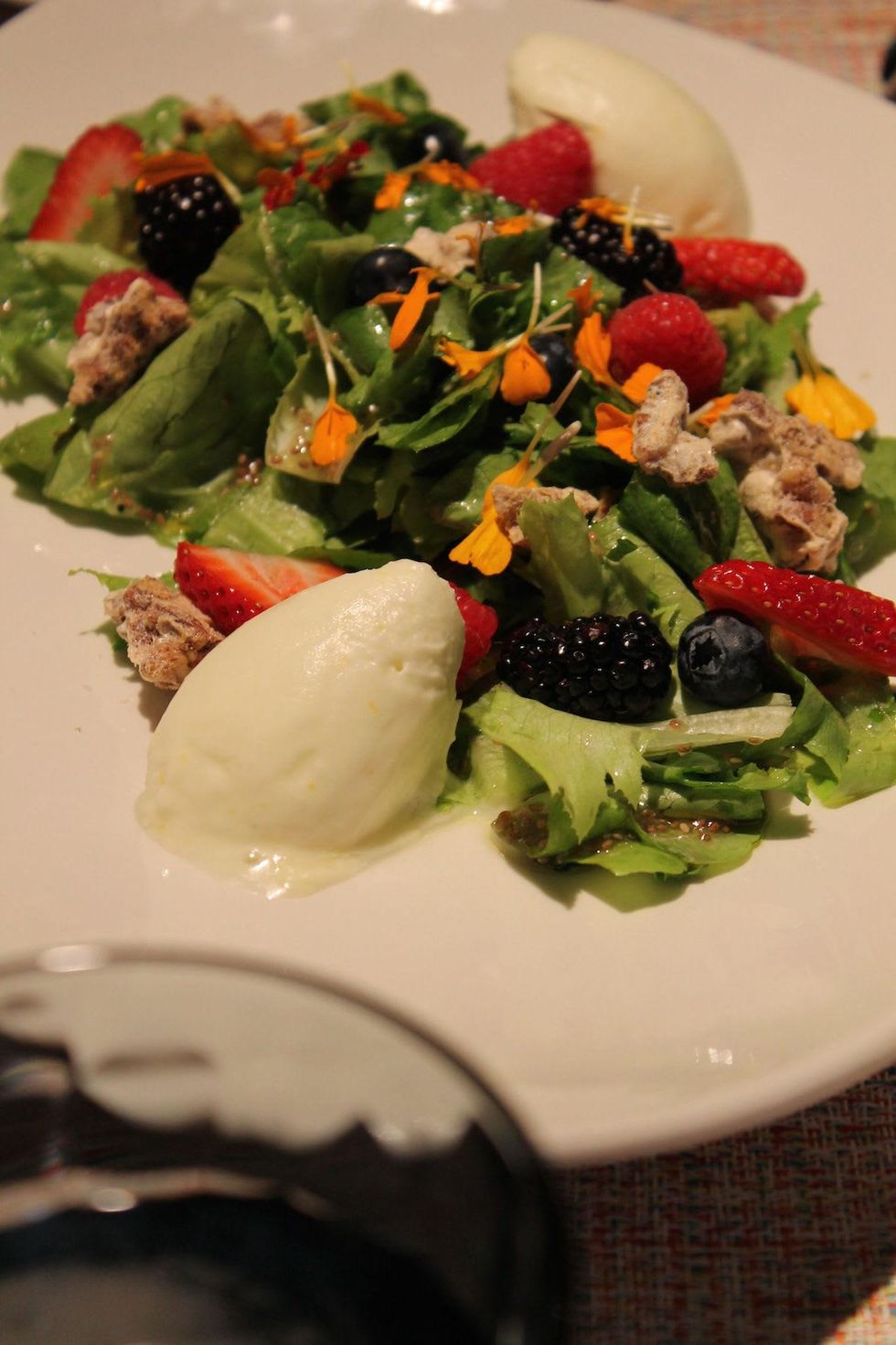 Peska Seafood flower fruit salad