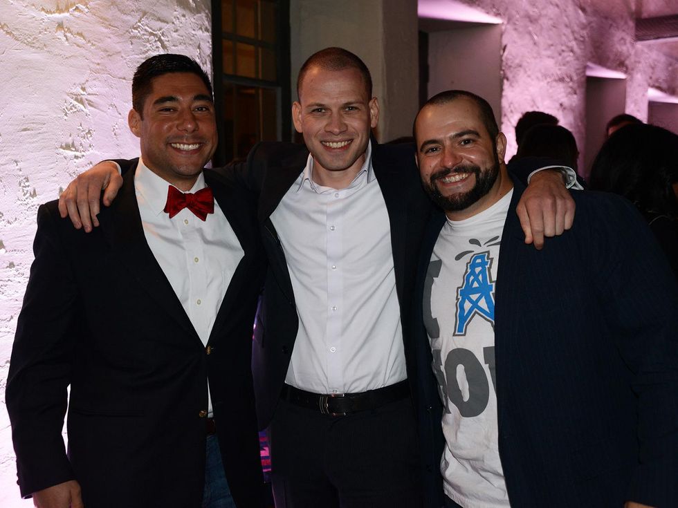 Peter Cho, from left, Anthony Esmurria and Greg Besozzi at the Hermann Park Conservancy's Urban Green event November 2014