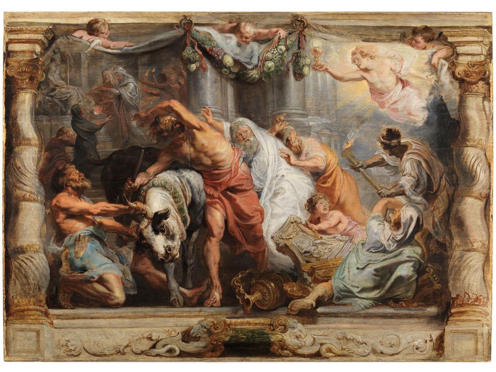 Peter Paul Rubens, The Victory of the Eucharist over Idolatry, c. 1625, oil on panel, Museo Nacional del Prado, Madrid.