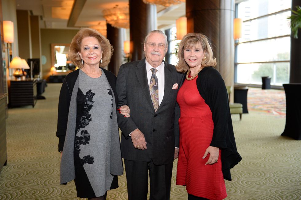 Philamena and Arthur Baird, left, with Cyndy Garza Roberts at the El Centro de Corazon luncheon March 2015