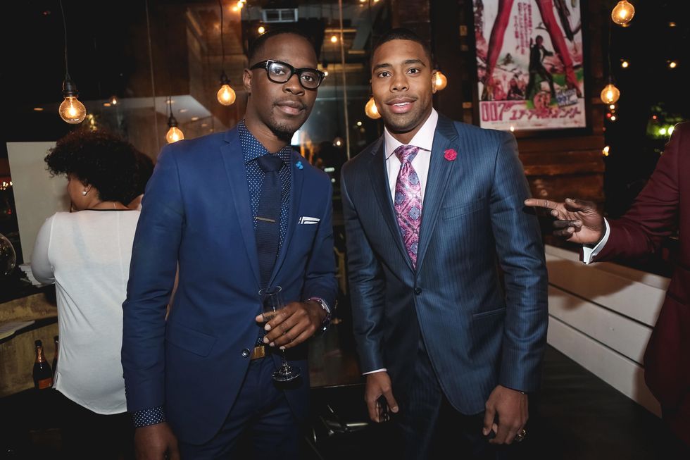 Philip Adesulu, left, and Antwaun Molden at the Page Parkes & Ruggles Black Holiday Soiree December 2014