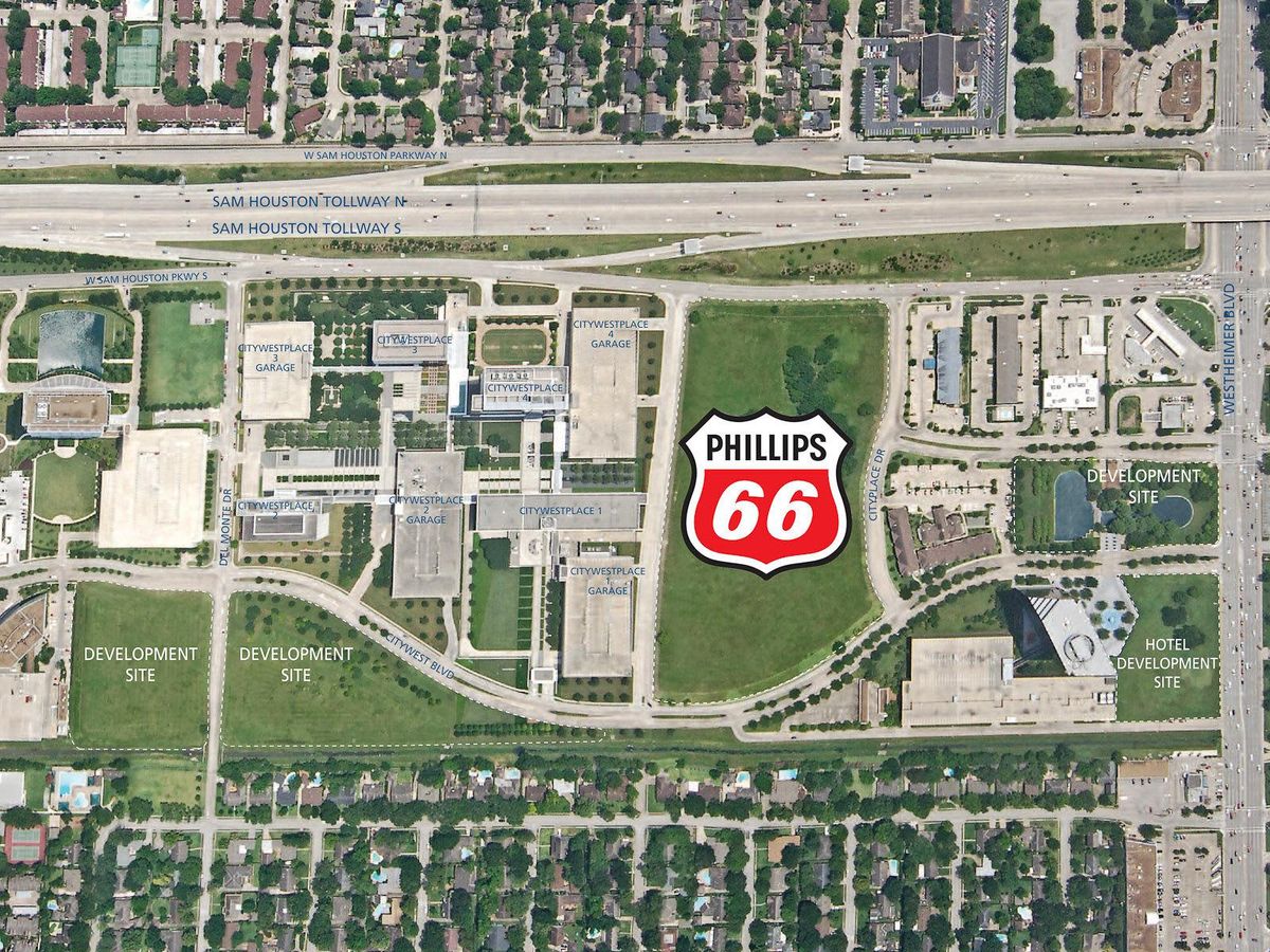 The Phillips 66 logo marks the 14.2acre headquarters property off Beltway 8 West. CultureMap