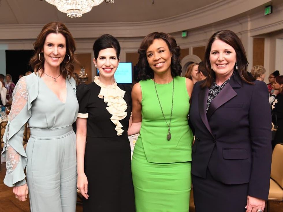 Phoebe Tudor, Kelli Cohen Fein, Gina Gaston and Julie Roberts at Passion for Fashion luncheon