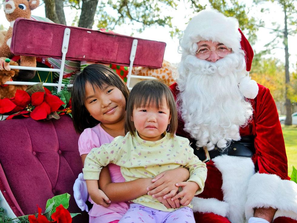 Photos with Santa, December 2012, crying babies, children