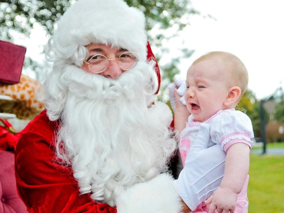 Photos with Santa, December 2012, crying babies, children
