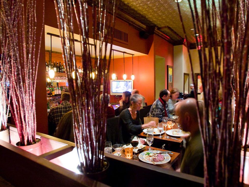 Pi\u00f1ons restaurant Aspen interior with people