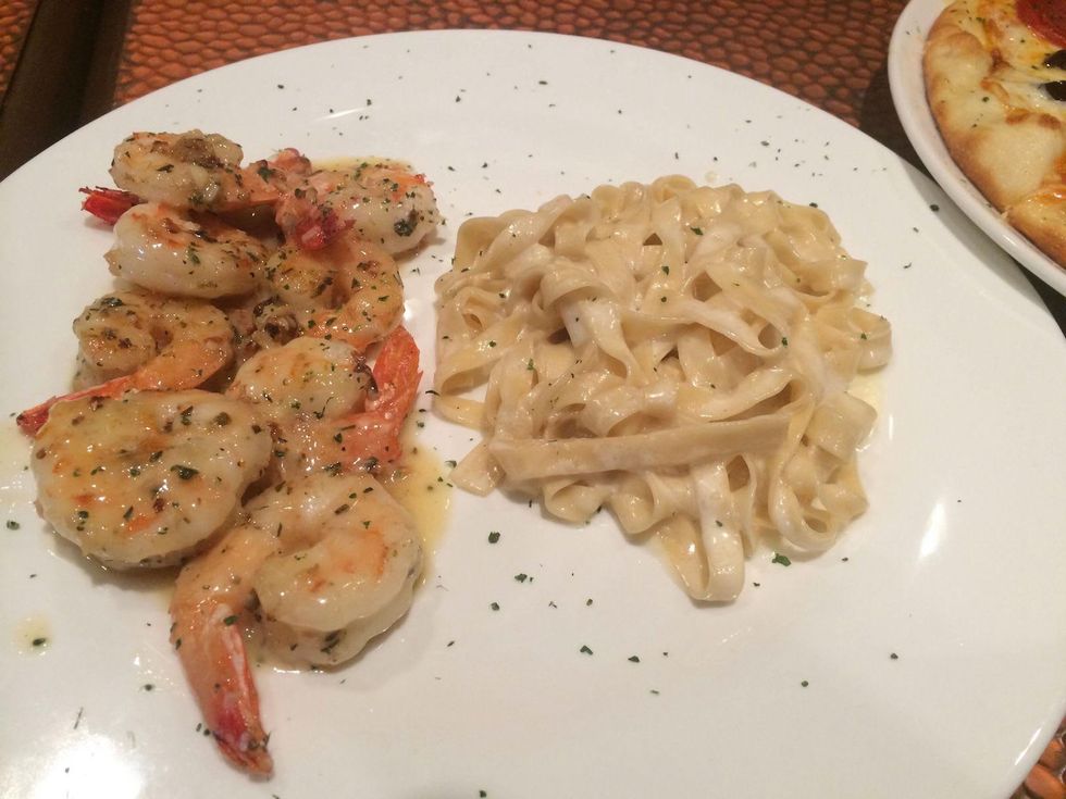 Piatto shrimp and pasta