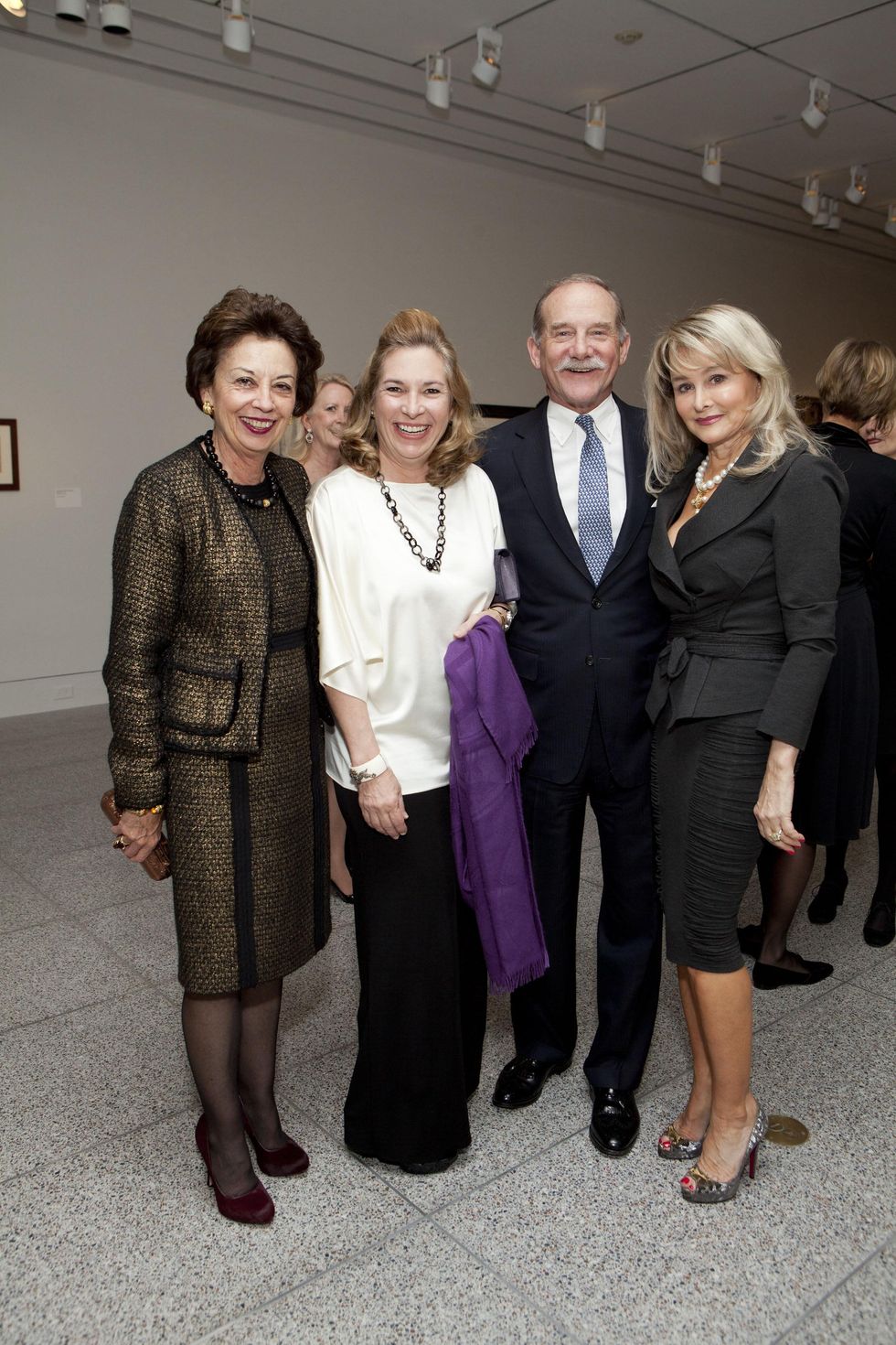 Picasso Black and White opening dinner, February 2013, Kathy Goossen, Nancy Abendshein, Marty Goossen, Michelle Hevrdejs