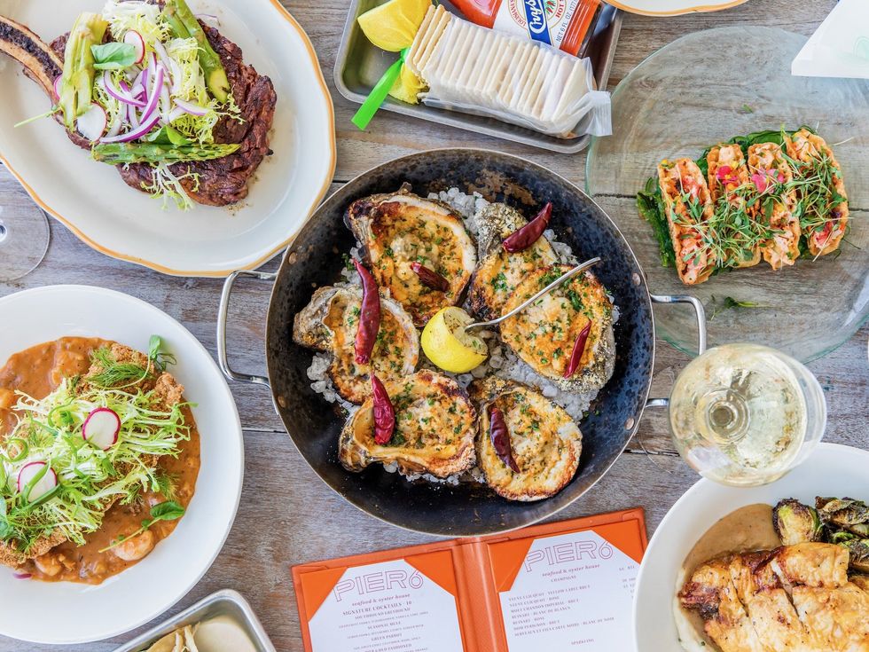 Pier 6 Seafood food spread