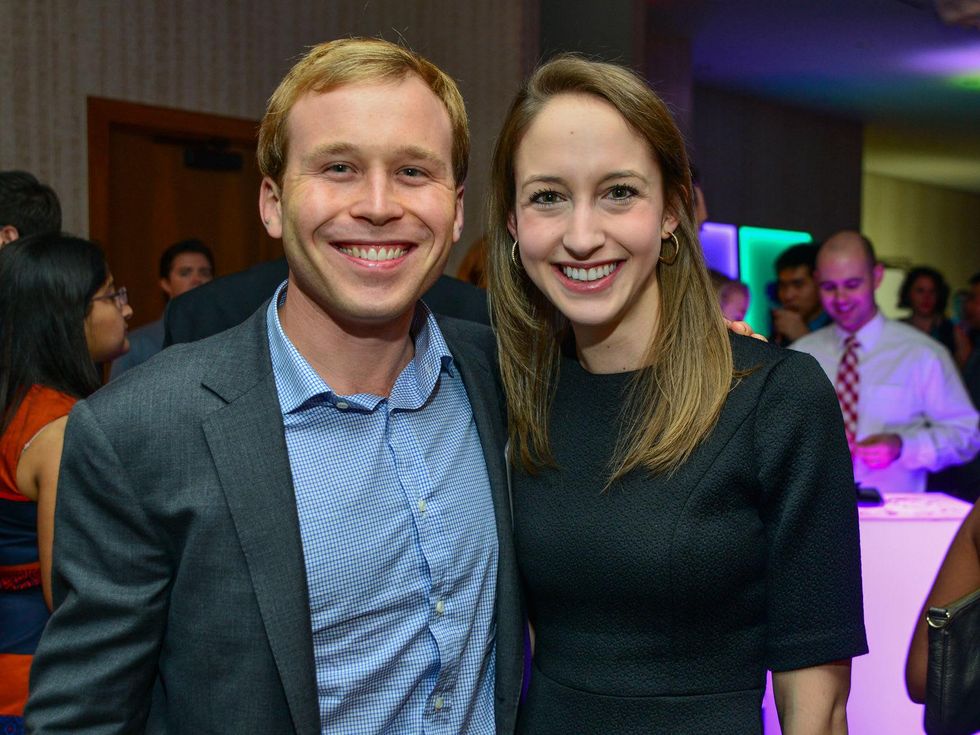 Pierce Bush and Kathryn Tomberlin at the Young Professionals Backstage party January 2014