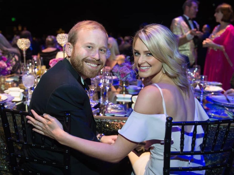 Pierce Bush, Sarabeth Melton at TUTS Dreamgirls gala 2017