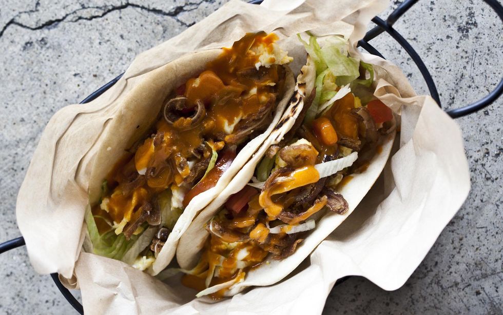 Pig Ear Tacos at Hay Merchant