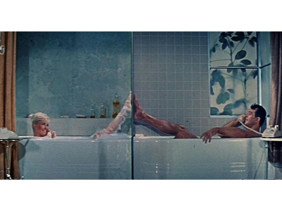 Pillow Talk, Doris Day, Rock Hudson, bathtubs