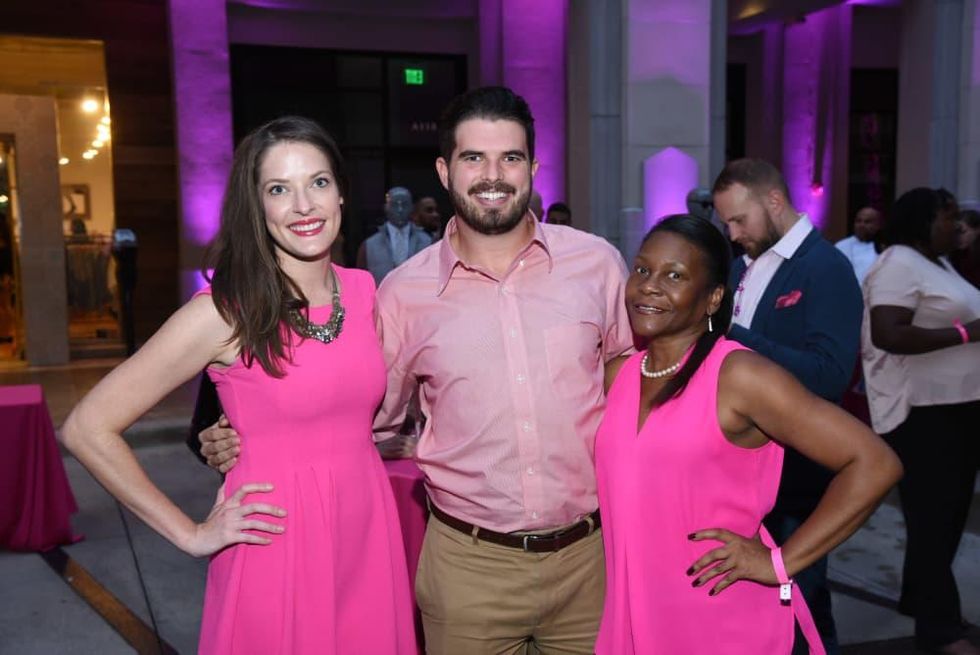 Pink Party 2018 West Ave Marissa Lucas, Jake Watts, and Judith Goode