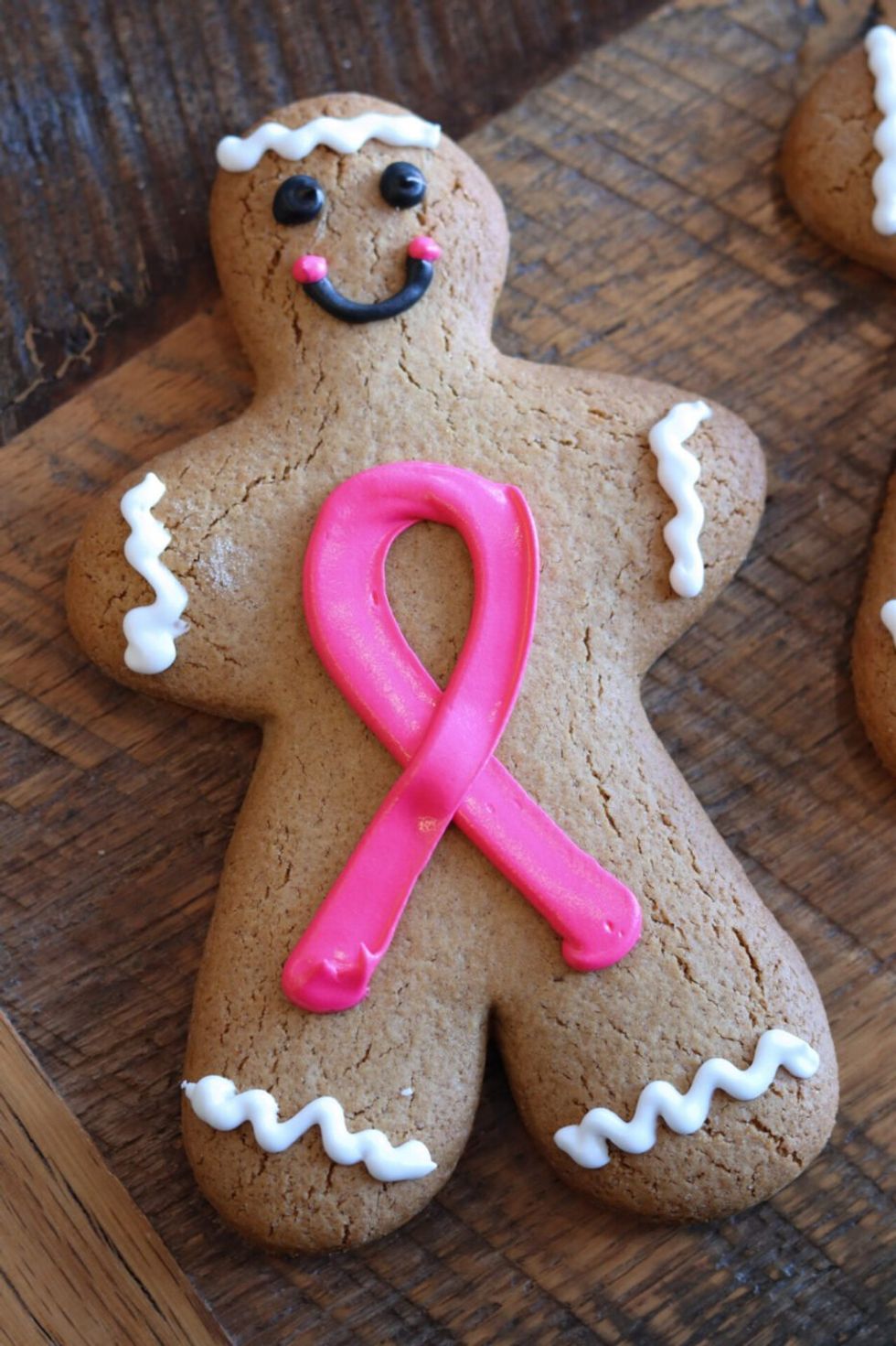 Pink Ribbon Gingerbread Cookie at Three Brothers Bakery