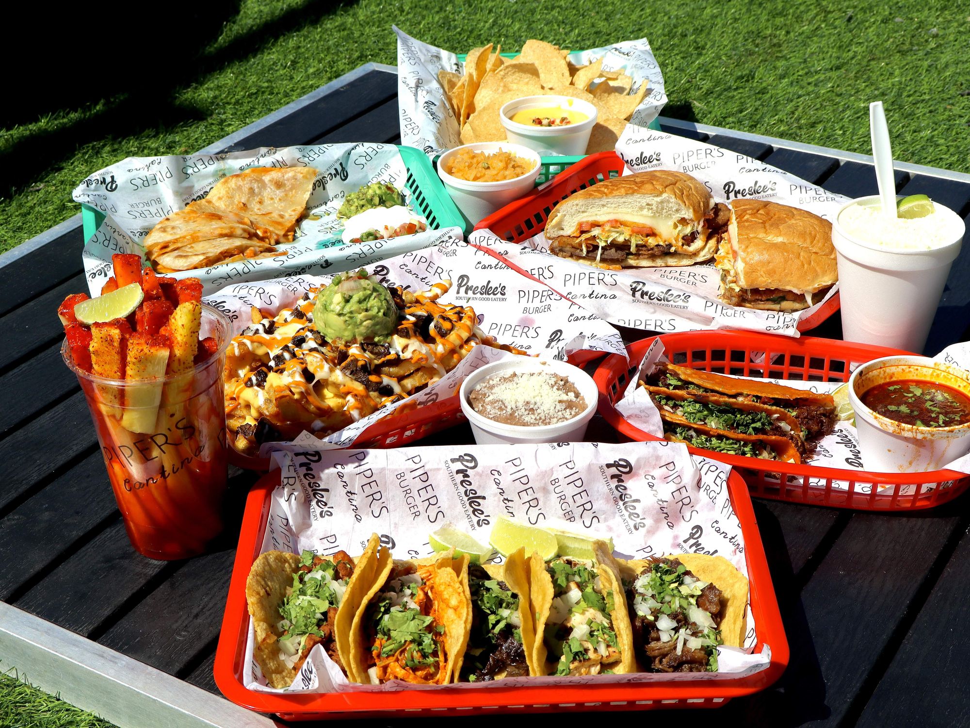 Piper's Cantina food spread