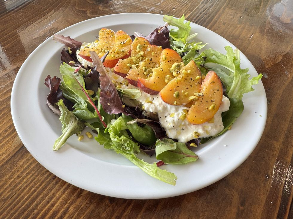 Pizaro's peach caprese salad