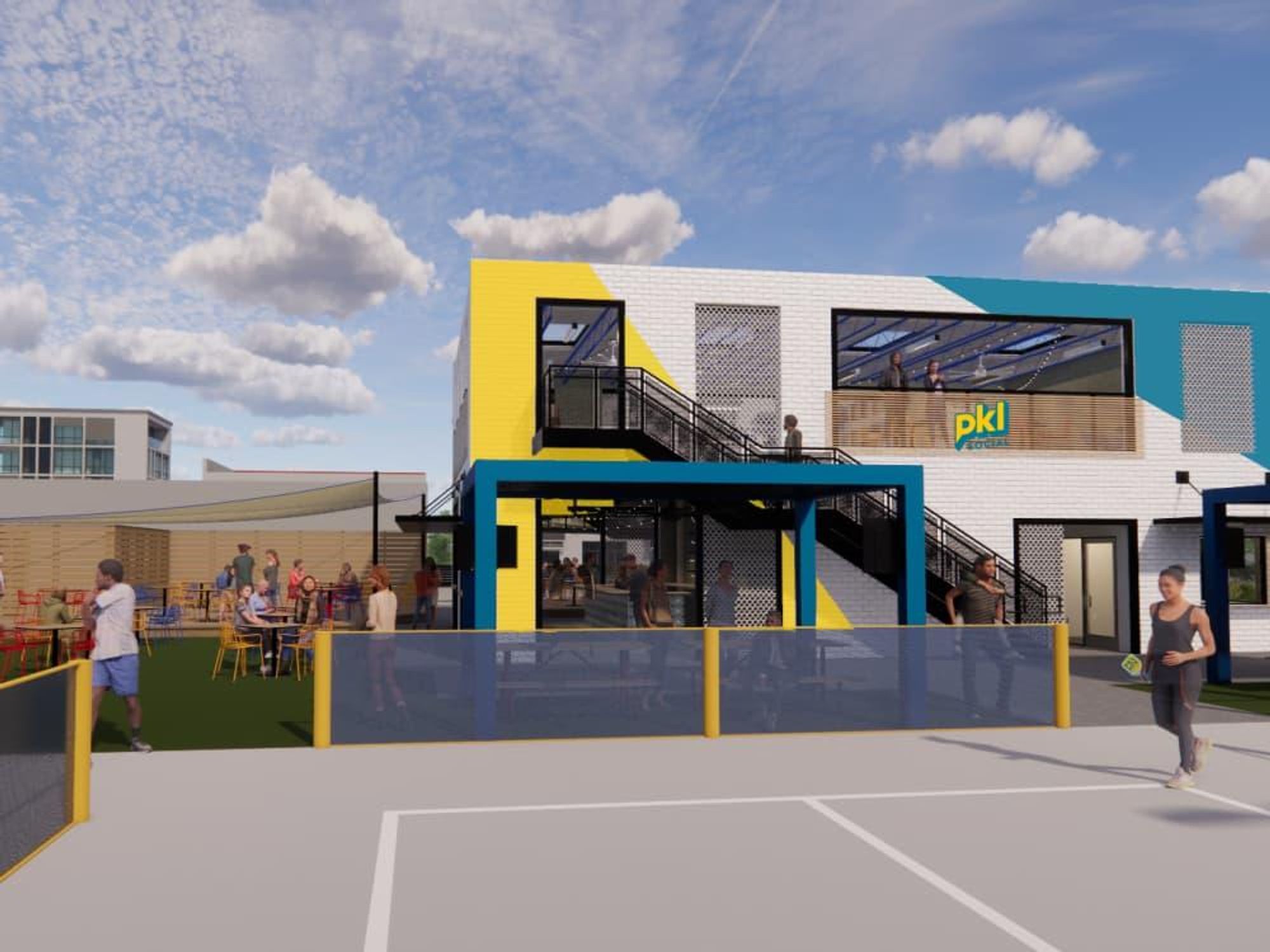 PKL Social pickleball bar rendering