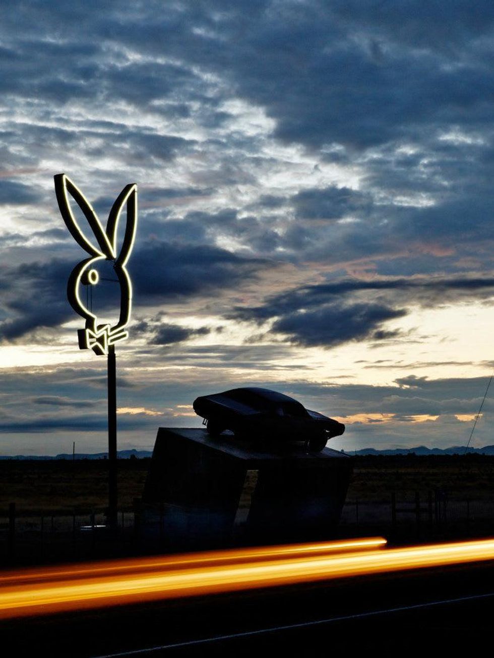 Playboy Marfa Richard Phillips at dusk