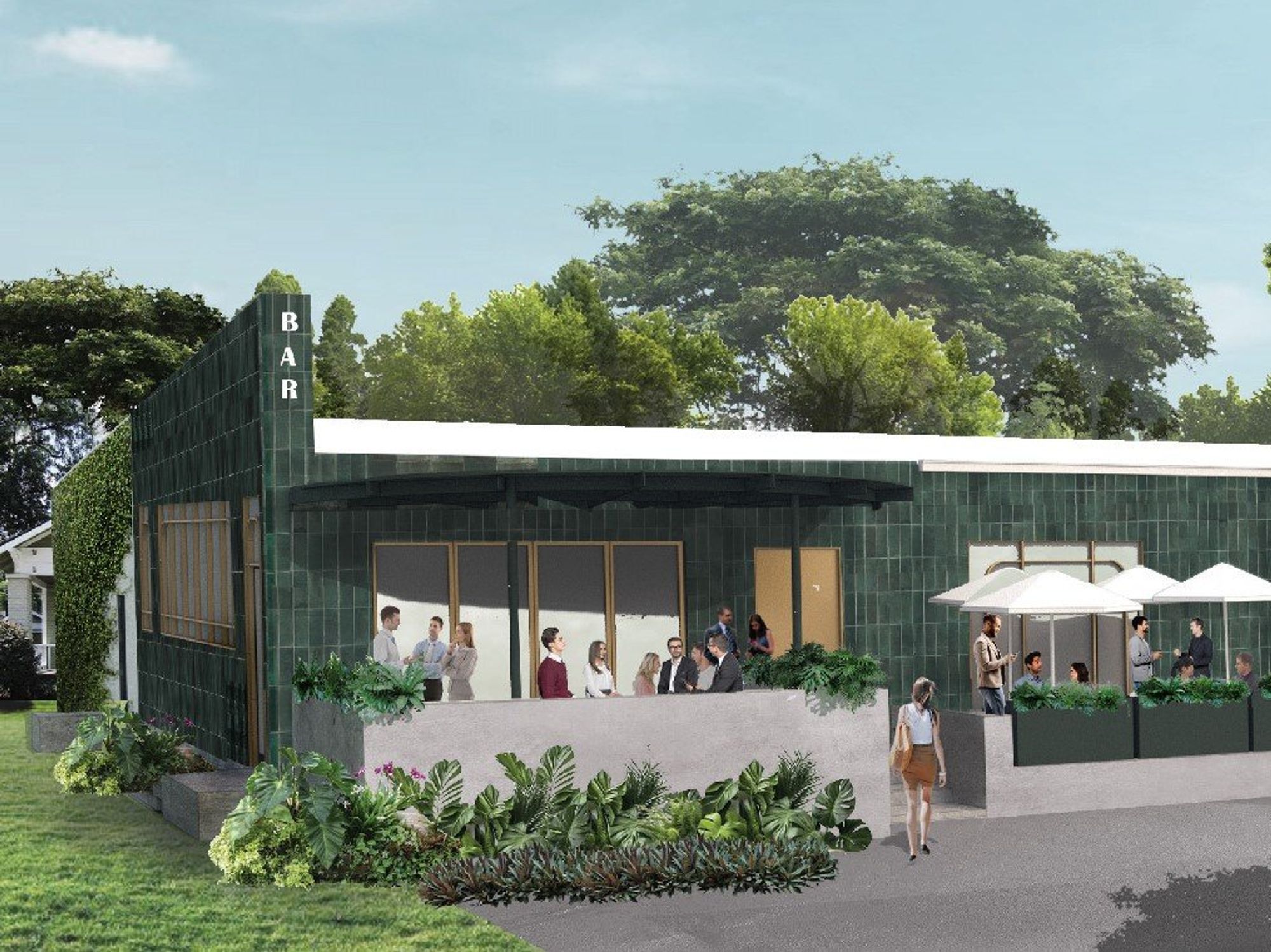 Plume cocktail bar rendering