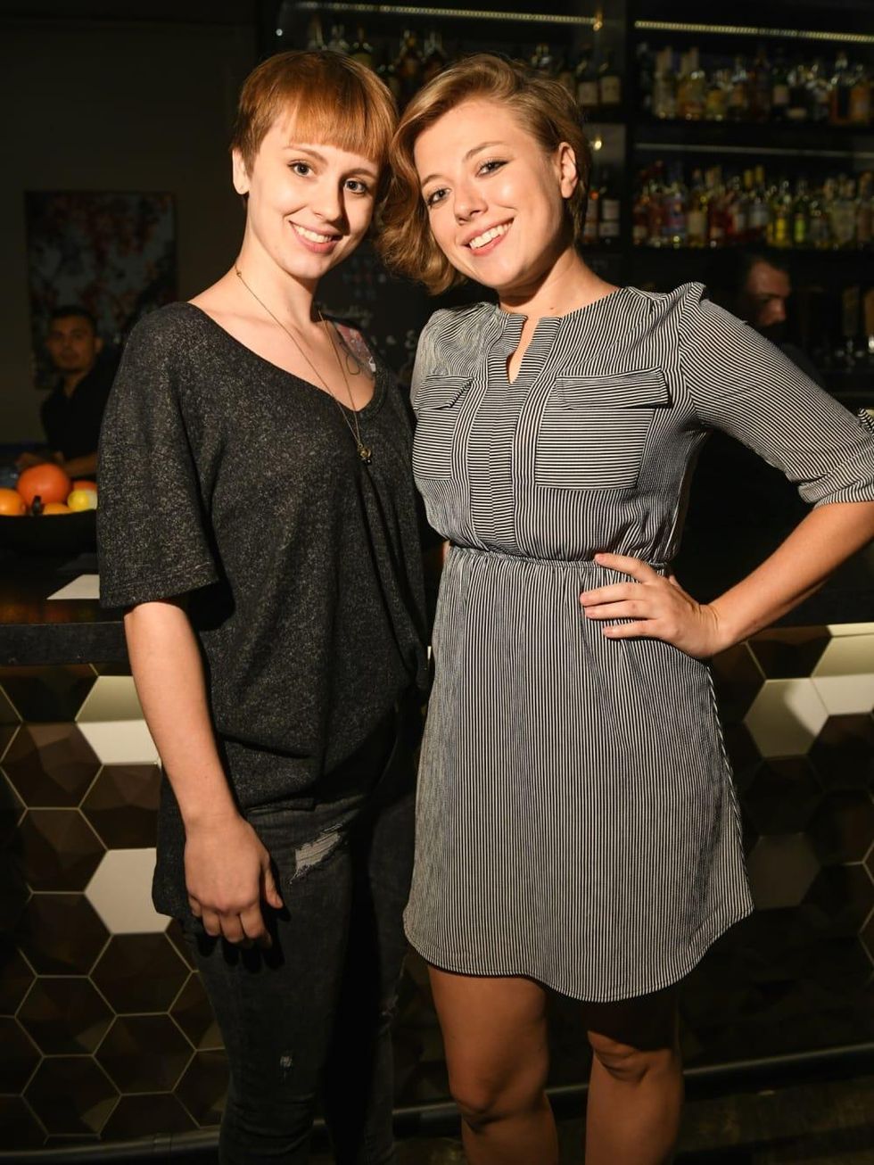 Poitin grand opening party Caris Williams, Rachel Townsend