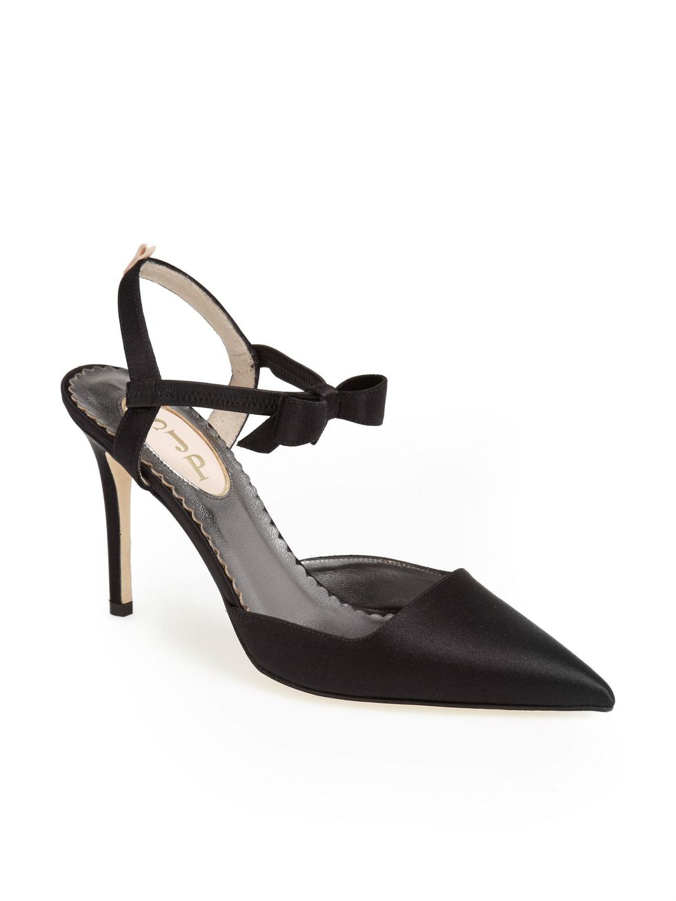 Pola Pump Black Sating, Nordstrom, SJP Collection